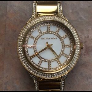 Michael Kors Gold Rare Mother Of Pearl Kerry Watch